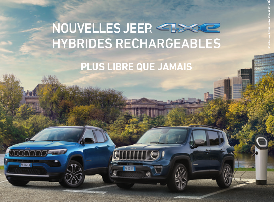 Véhicule hybride Jeep Renegade 4xe et Jeep Compass 4xe en vente à Soissons, Saint-Quentin